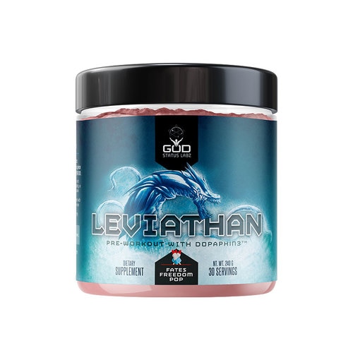 Leviathan, referred to in scriptures as a large sea animal or something large and formidable. Your goals to be large like a Leviathan are just 1 scoop away!!! With a unique pump matrix, nootropics you don’t commonly see and an energy blend to go God mode through your workout, Leviathan will be the pre-workout experience of a lifetime. With 400mg of caffeine, 200mg of Juglans regia (naturally derived DMHA) and a plethora of other stimulants and performance boosters, the label speaks for itself. Go beyond average and reach the status of the Gods.